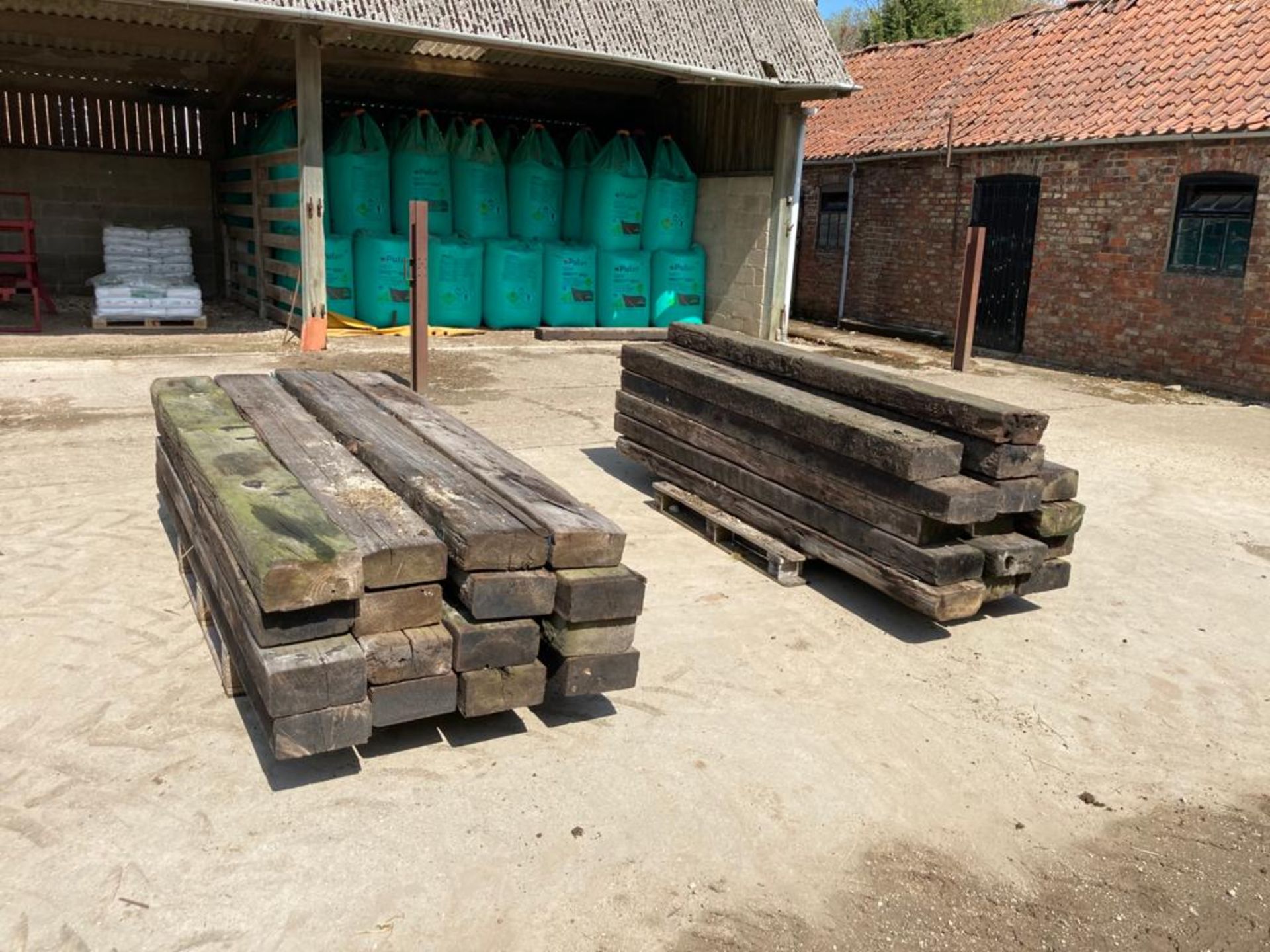 32 railway sleepers