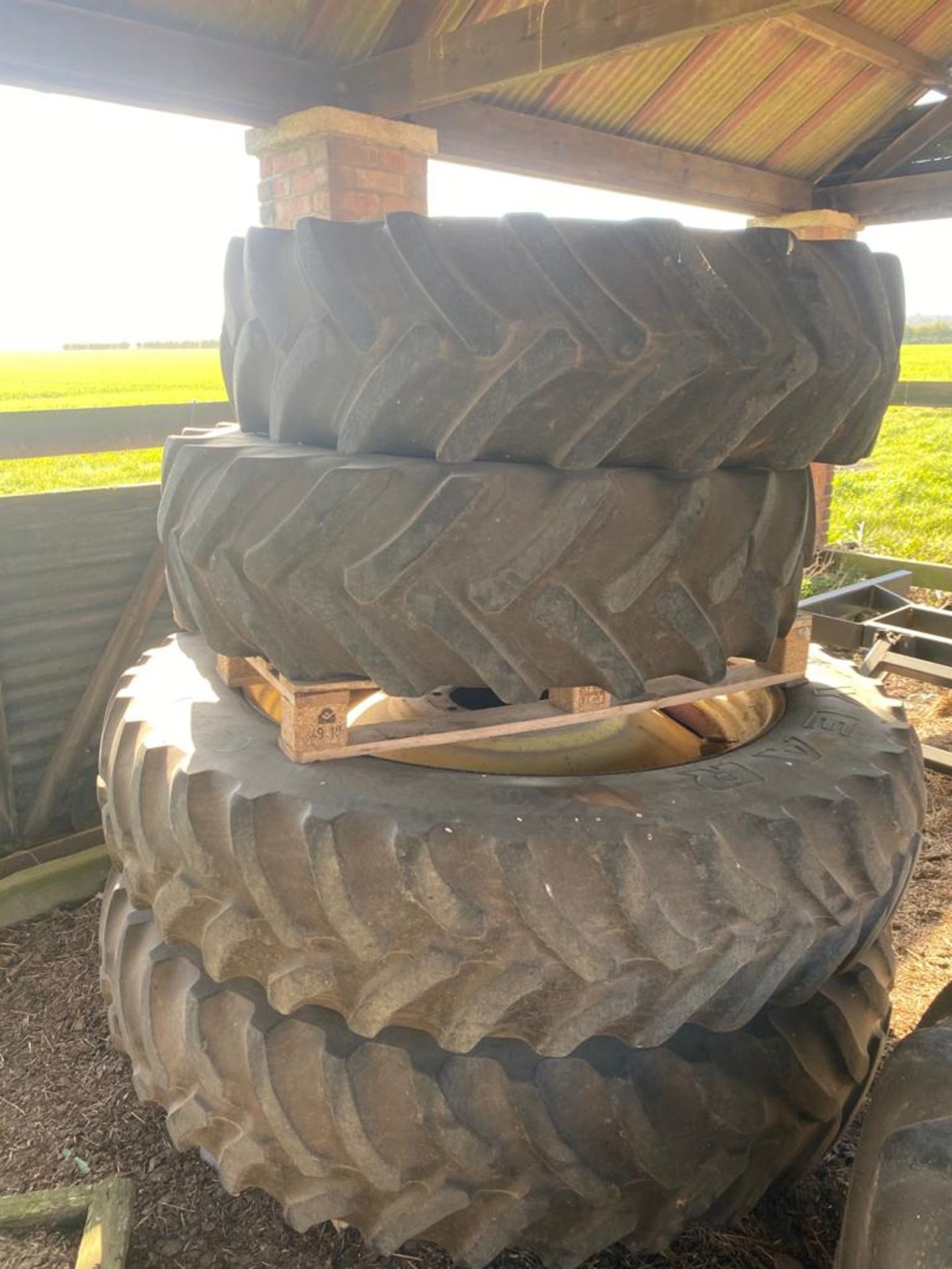 Set of narrow wheels to fit MF7720 tractor - Image 2 of 5