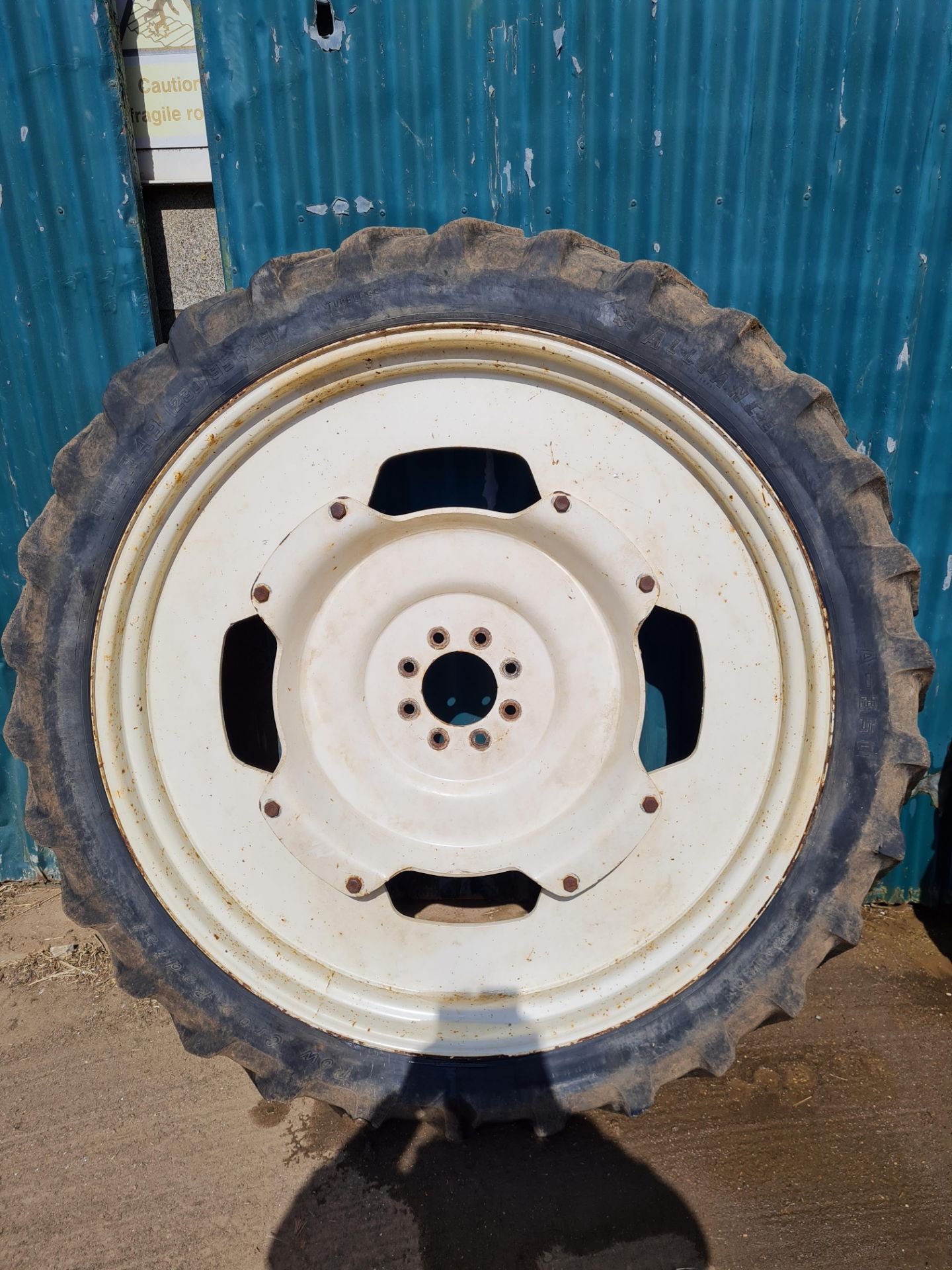 Set of front and rear row crop wheels