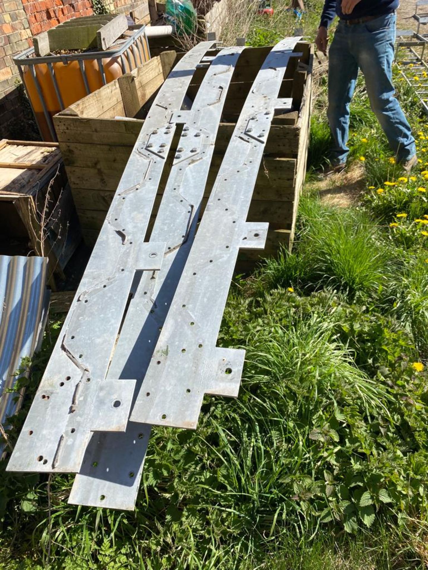 Qty of galvanised grain bin walling - Image 5 of 8