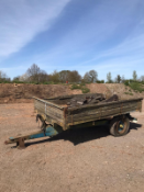 Single axle wooden tipper trailer