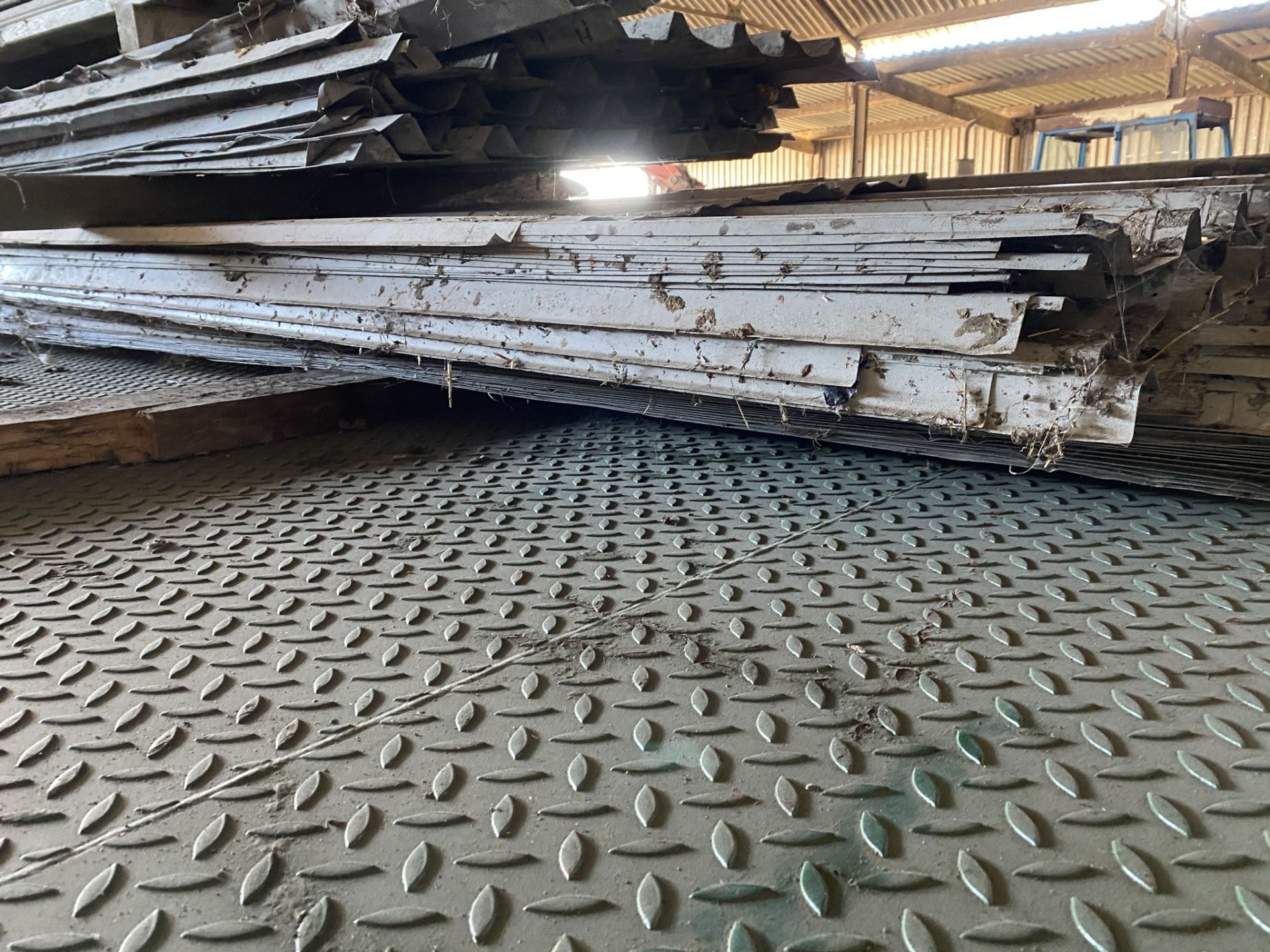 Qty of used 18ft long, thick gauge, shed roof sheets - The description of this lot has been edited. - Image 2 of 3