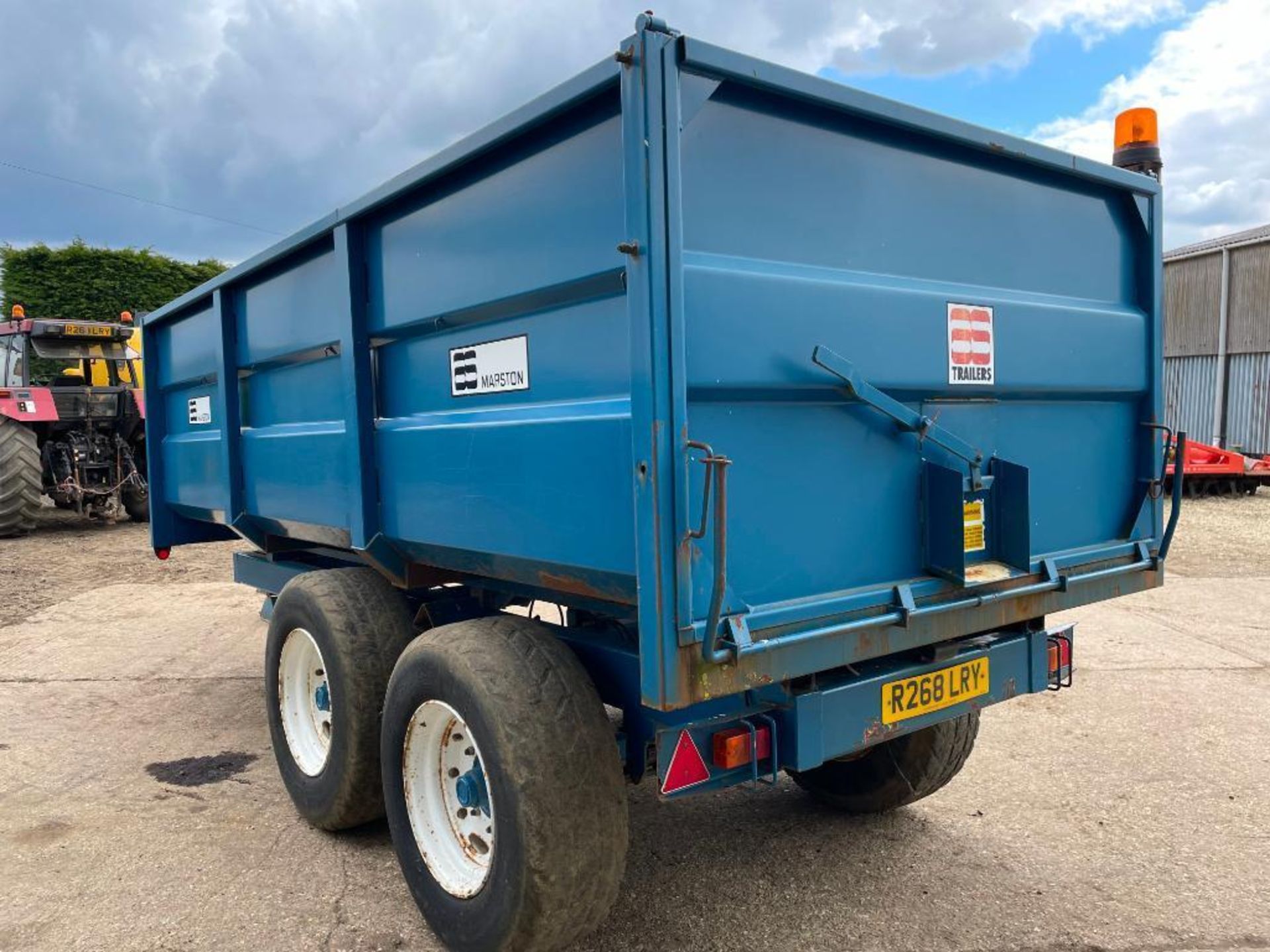 2000 AS Marston 10t twin axle grain trailer, manual tailgate and grain chute on 385/65R22.5 wheels a - Image 12 of 17