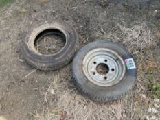 Single Michelin 155/70R12 wheel and tyre with additional miscellaneous tyre