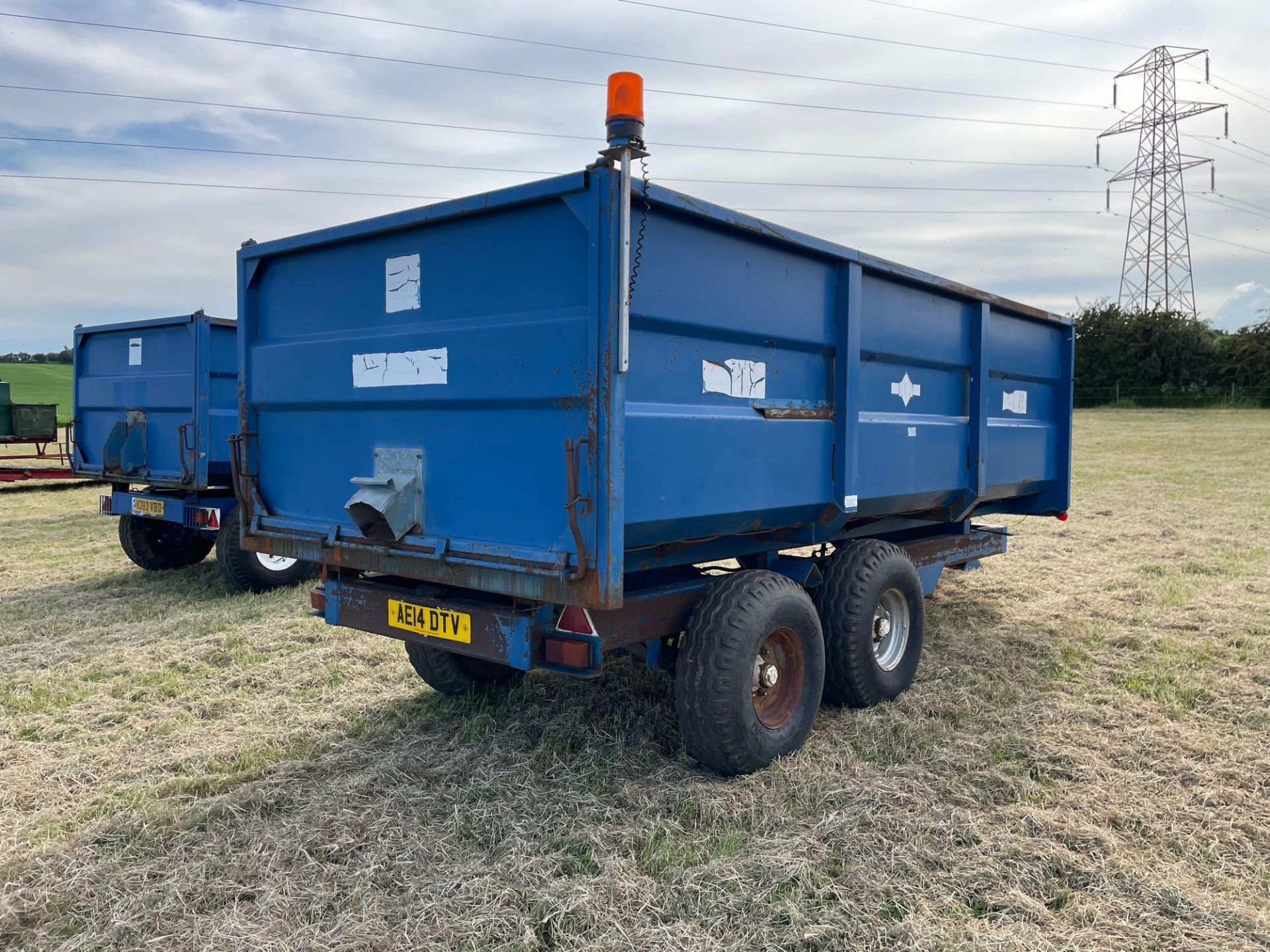 1984 AS Marston 10t twin axle grain trailer, manual tailgate and grain chute on 12./80-15.30 wheels - Image 10 of 10