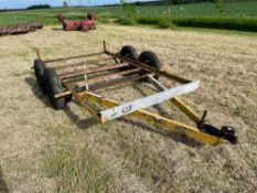 Single axle car trailer frame