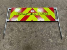Galvanised Highway Maintenance Sign