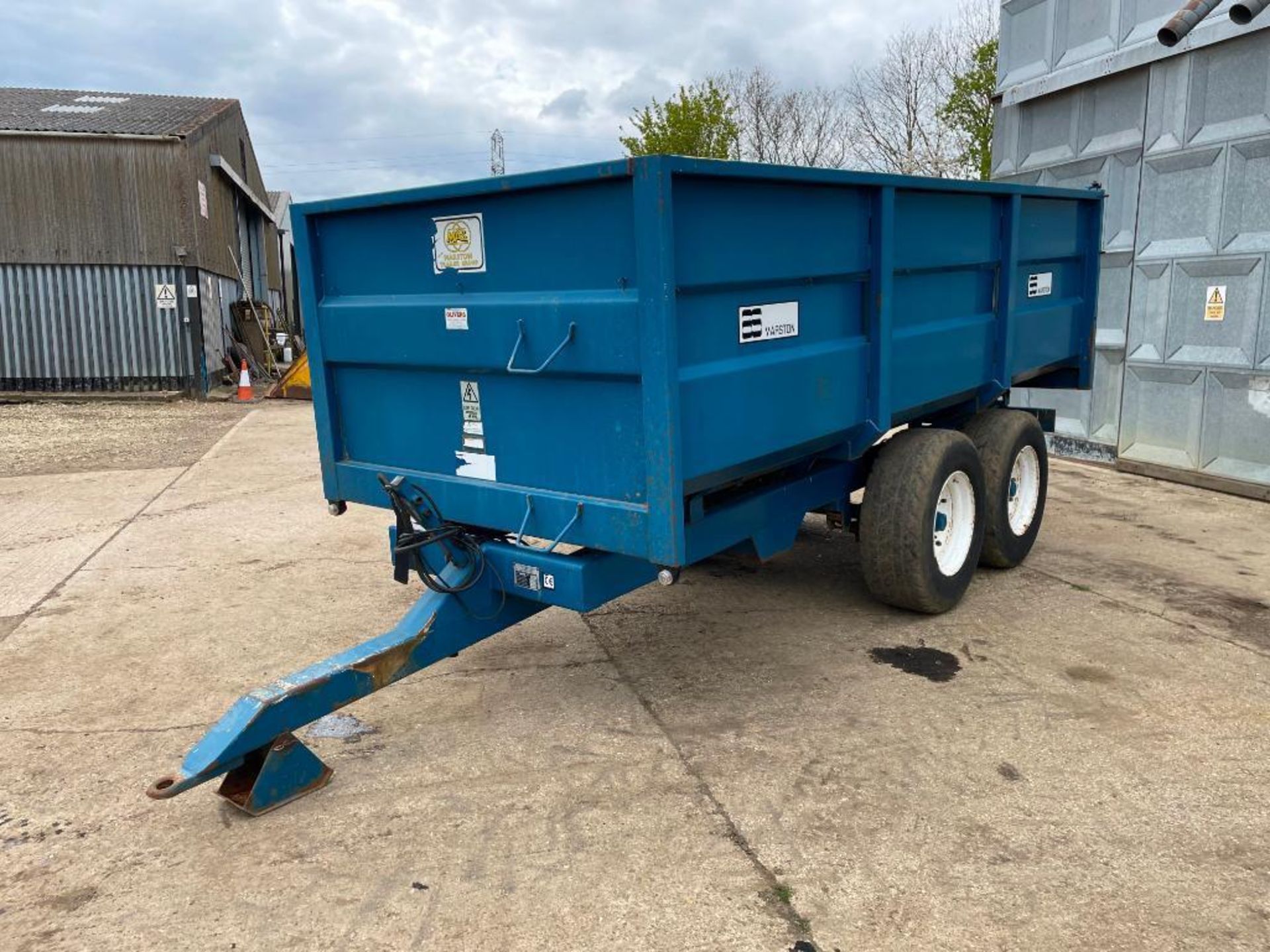 2000 AS Marston 10t twin axle grain trailer, manual tailgate and grain chute on 385/65R22.5 wheels a - Image 14 of 17