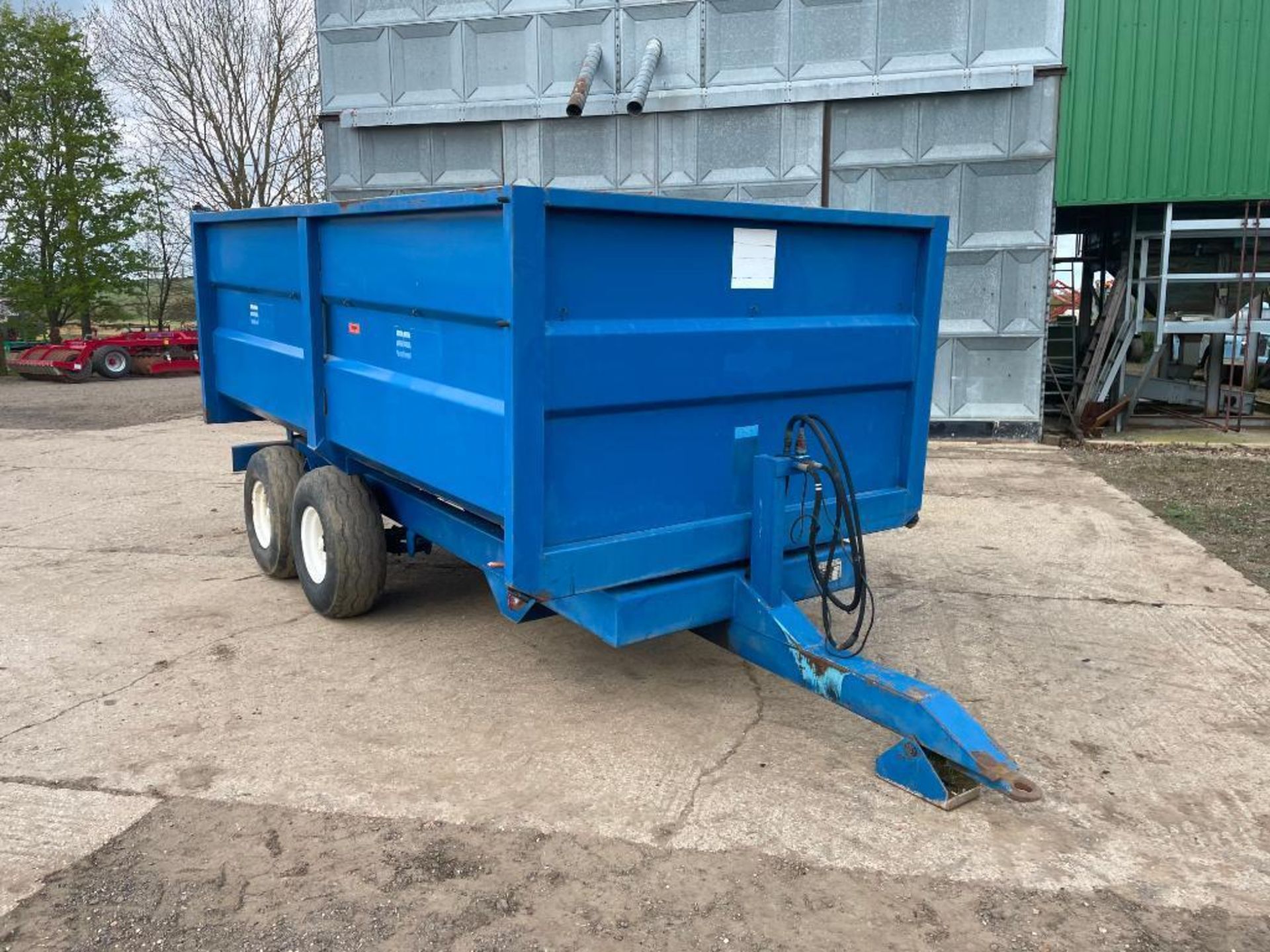 1986 AS Marston 8t twin axle grain trailer, manual tailgate and grain chute on 11.5/80-15.3 wheels a - Image 6 of 15