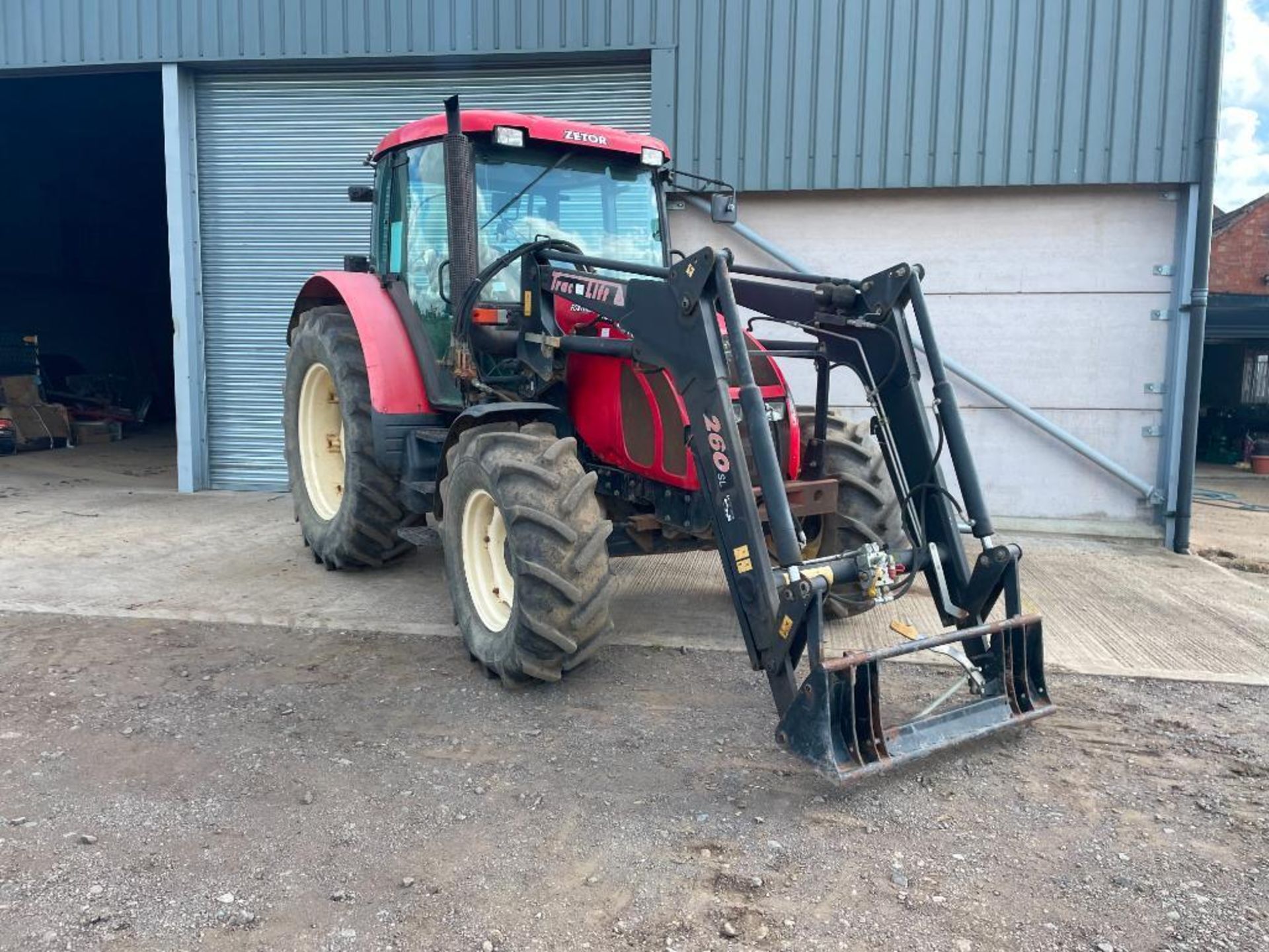 2007 Zetor 10641 4wd tractor with TracLift 260SL front loader, 3 manual spools on 420/70R24 front an - Image 8 of 20