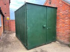 Metal shipping container, sold in situ, buyer to remove