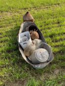 Quantity miscellaneous tubs, churns and jugs