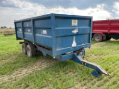 1996 AS Marston 10t twin axle grain trailer, manual tailgate and grain chute on 12.5/80-15.3 wheels