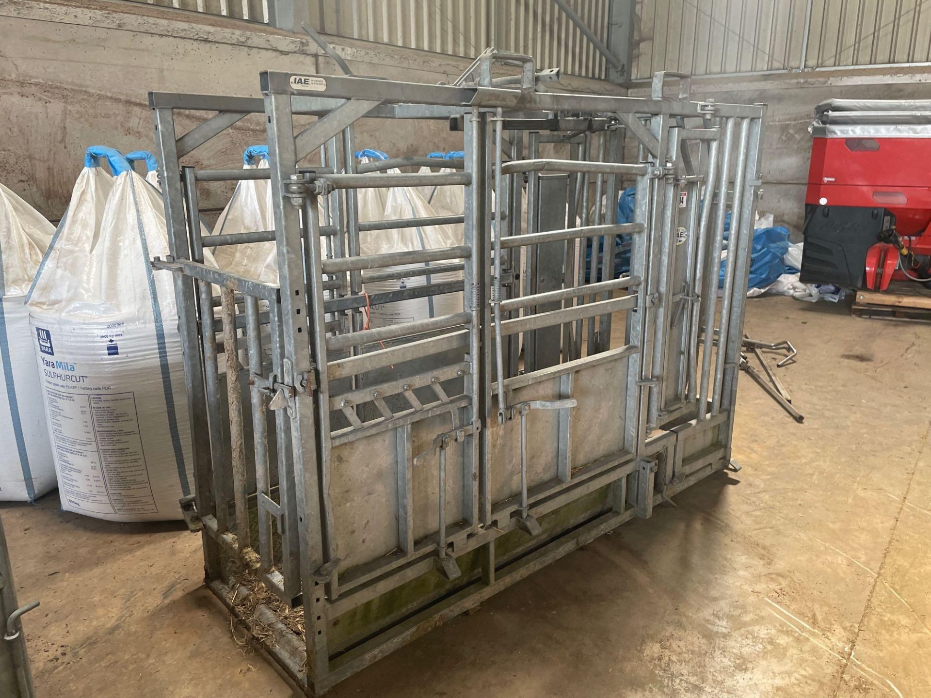 2004 IAE Centurion galvanised full access cattle crush. Serial No: 041791