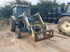 1985 Ford 6610 2wd tractor with 2 manual spools on 7.50-16 front and 16.9R34 rear wheels and tyres w