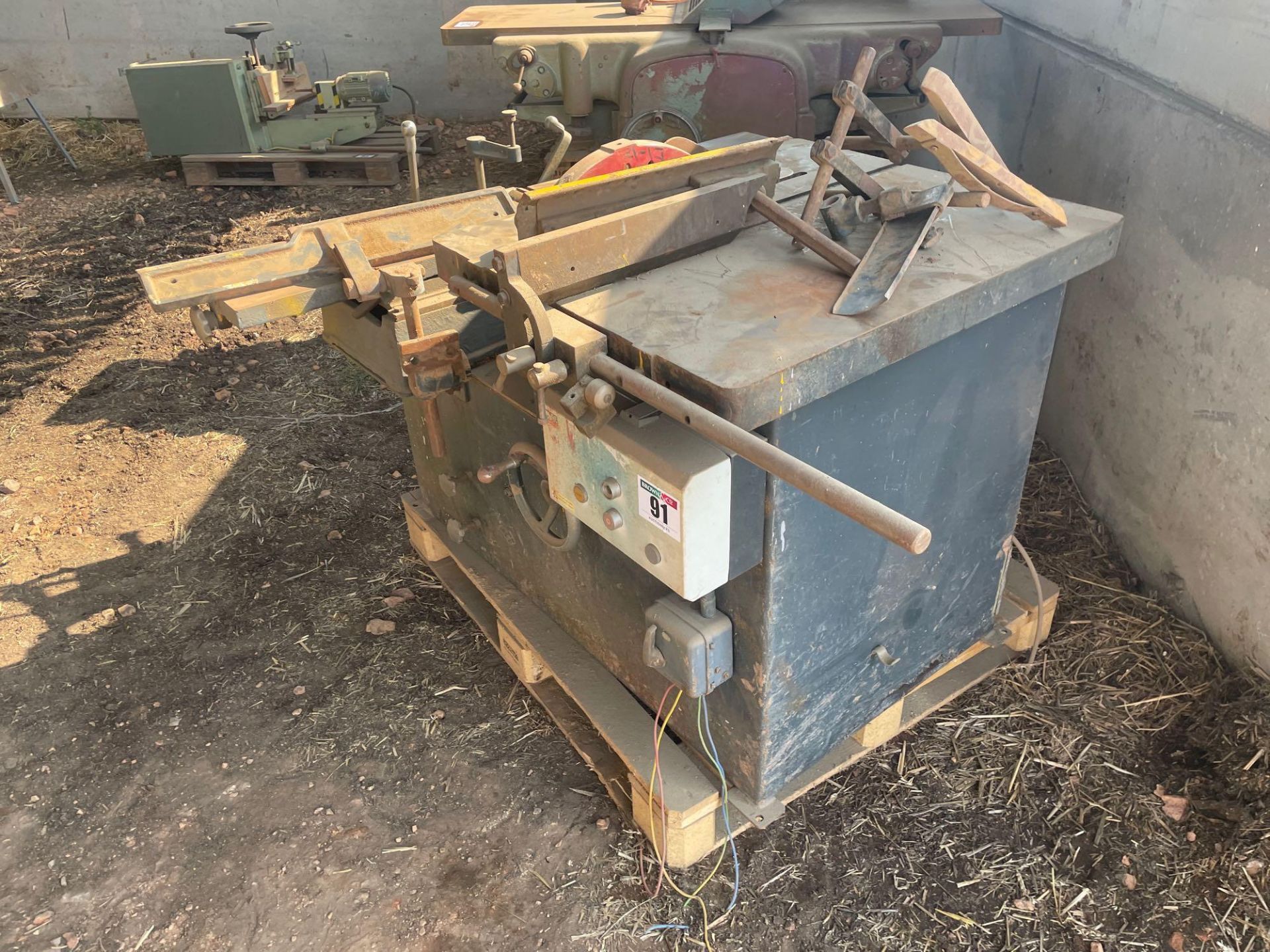 S Tyzack & Son cast iron table saw and planer, 3ph NO VAT