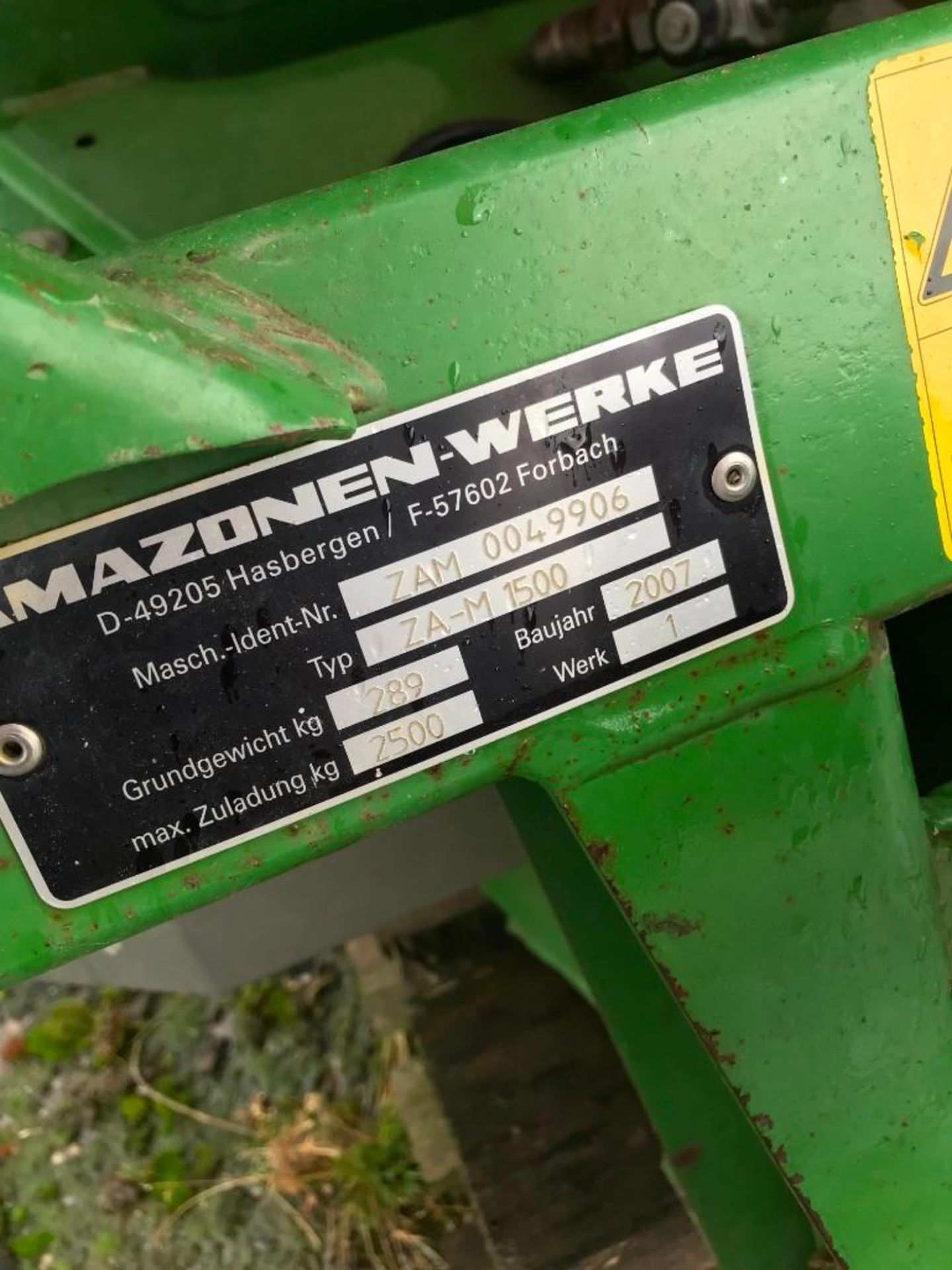 Amazone ZA-M 1500 Fertiliser Spreader - Image 5 of 5