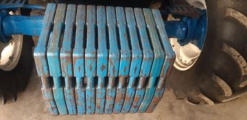 12 No. 40kg Waffer Weights and Fixing Plates
