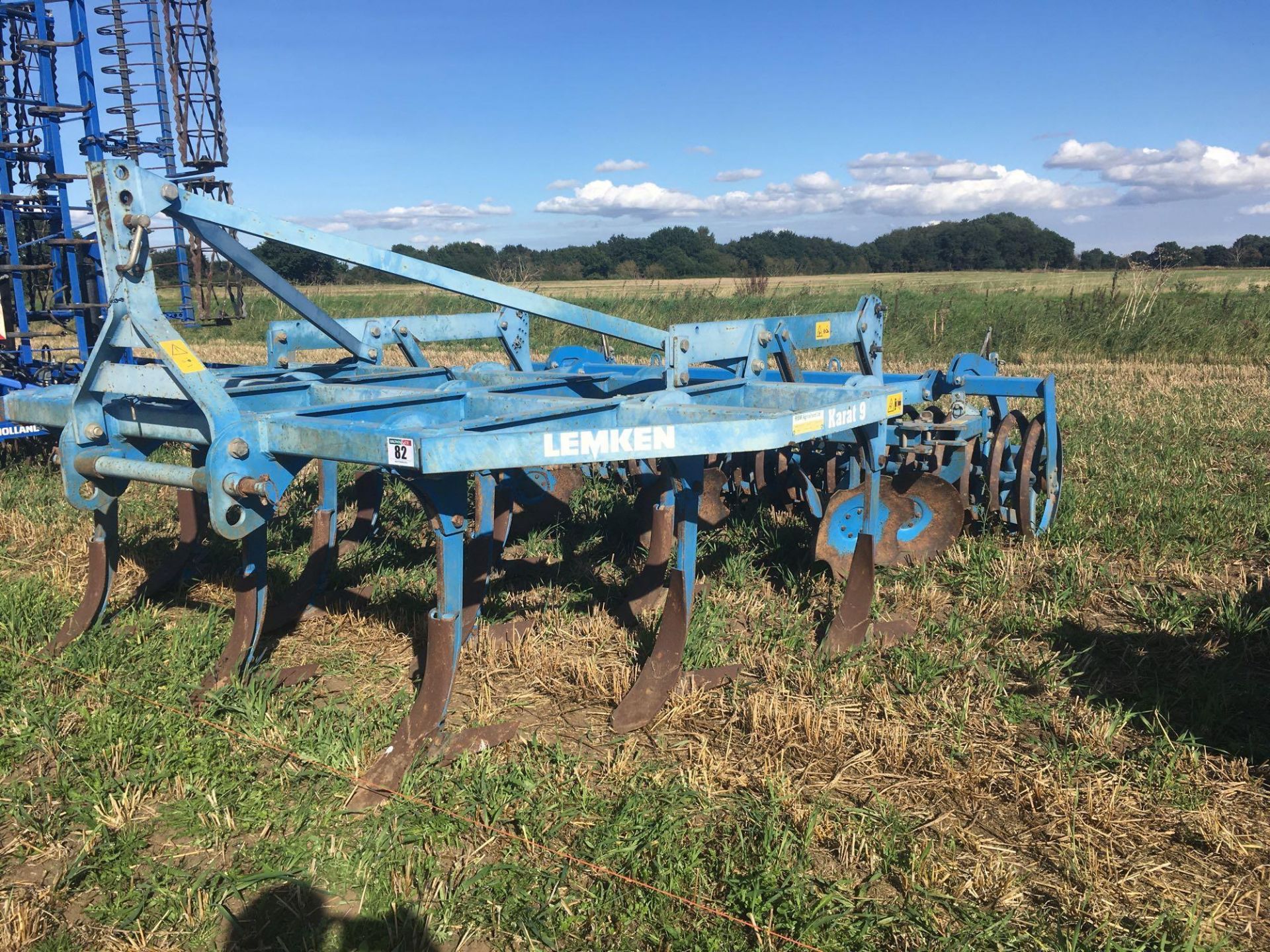 Lemken Karat 9 11 leg subsoiler, with discs and packer along with wing tines, and adjustable knives. - Image 2 of 11