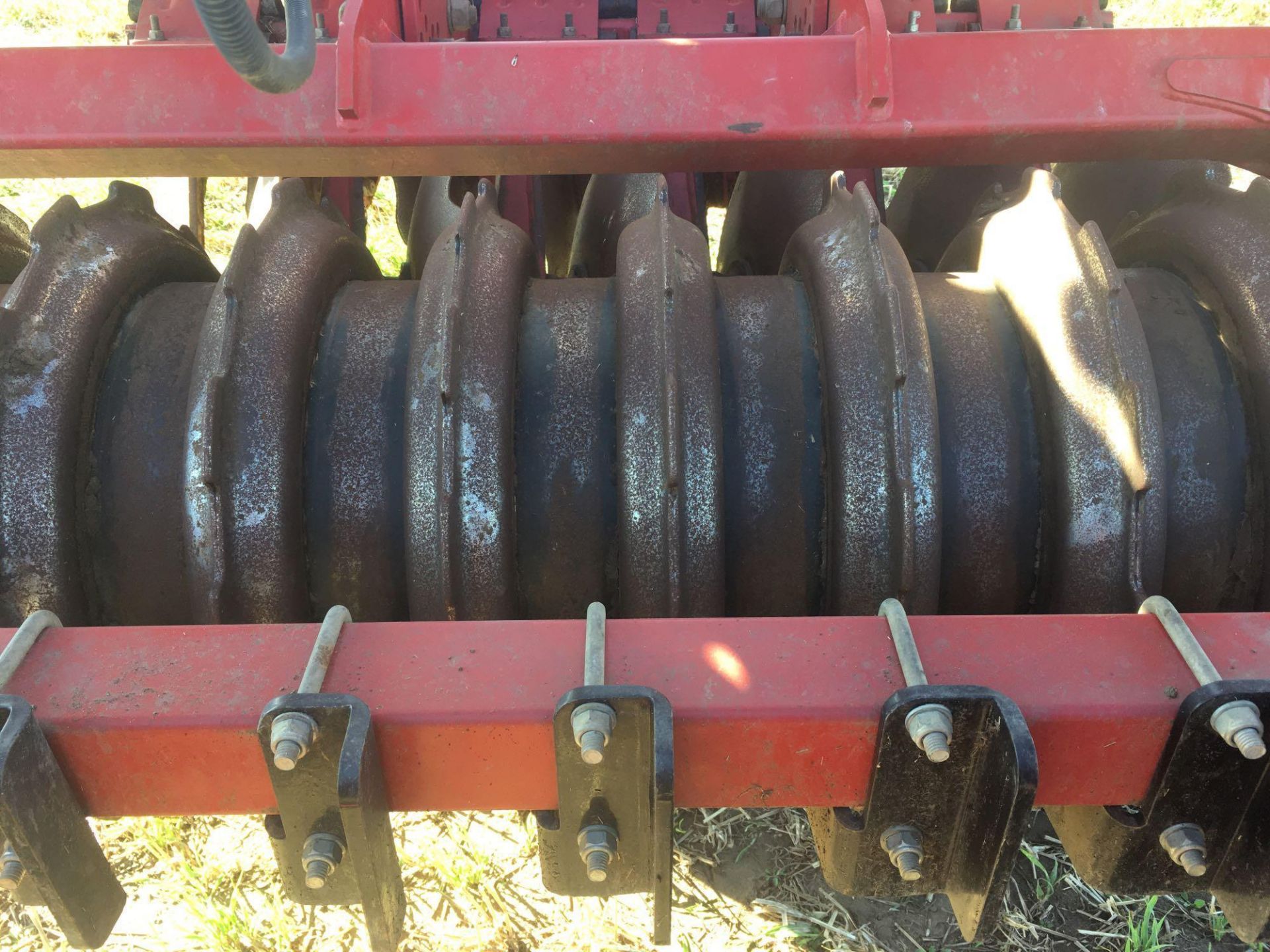 2018 Proforge Inverta 6m hydraulic folding cultivator with discs and rear packer roller. - Image 7 of 12