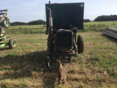 Irrigation pump on transport frame with mounted diesel tank.