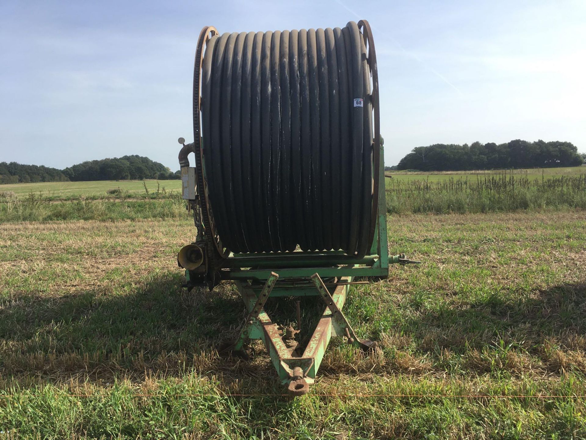 Kaskad 75 irrigation reel c/w with pipe.