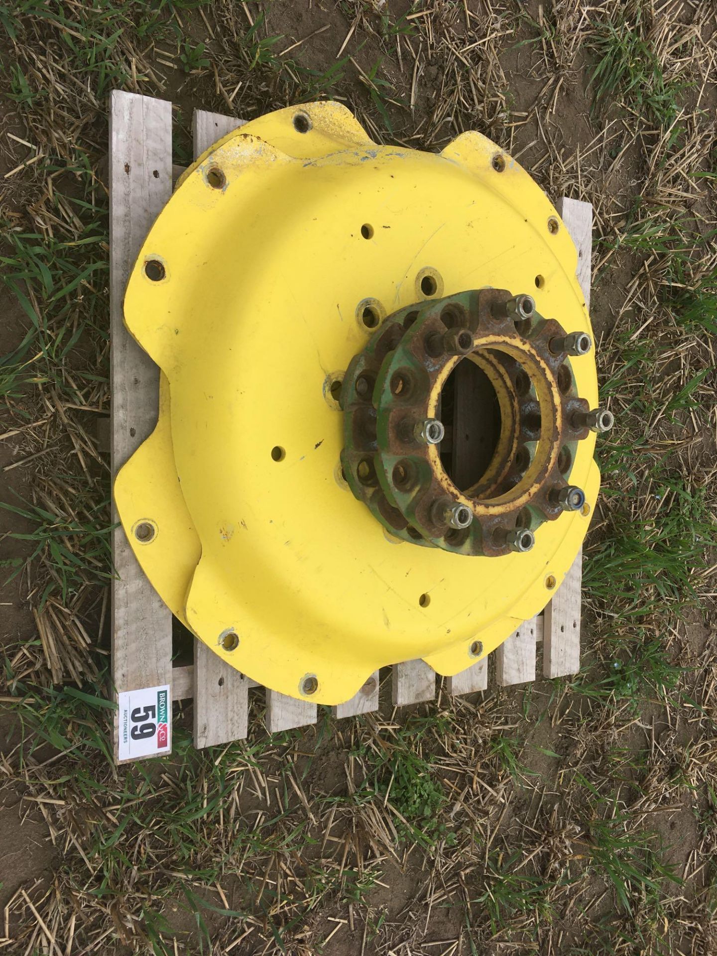 2x John Deere wheel centres and spacers - Image 2 of 2