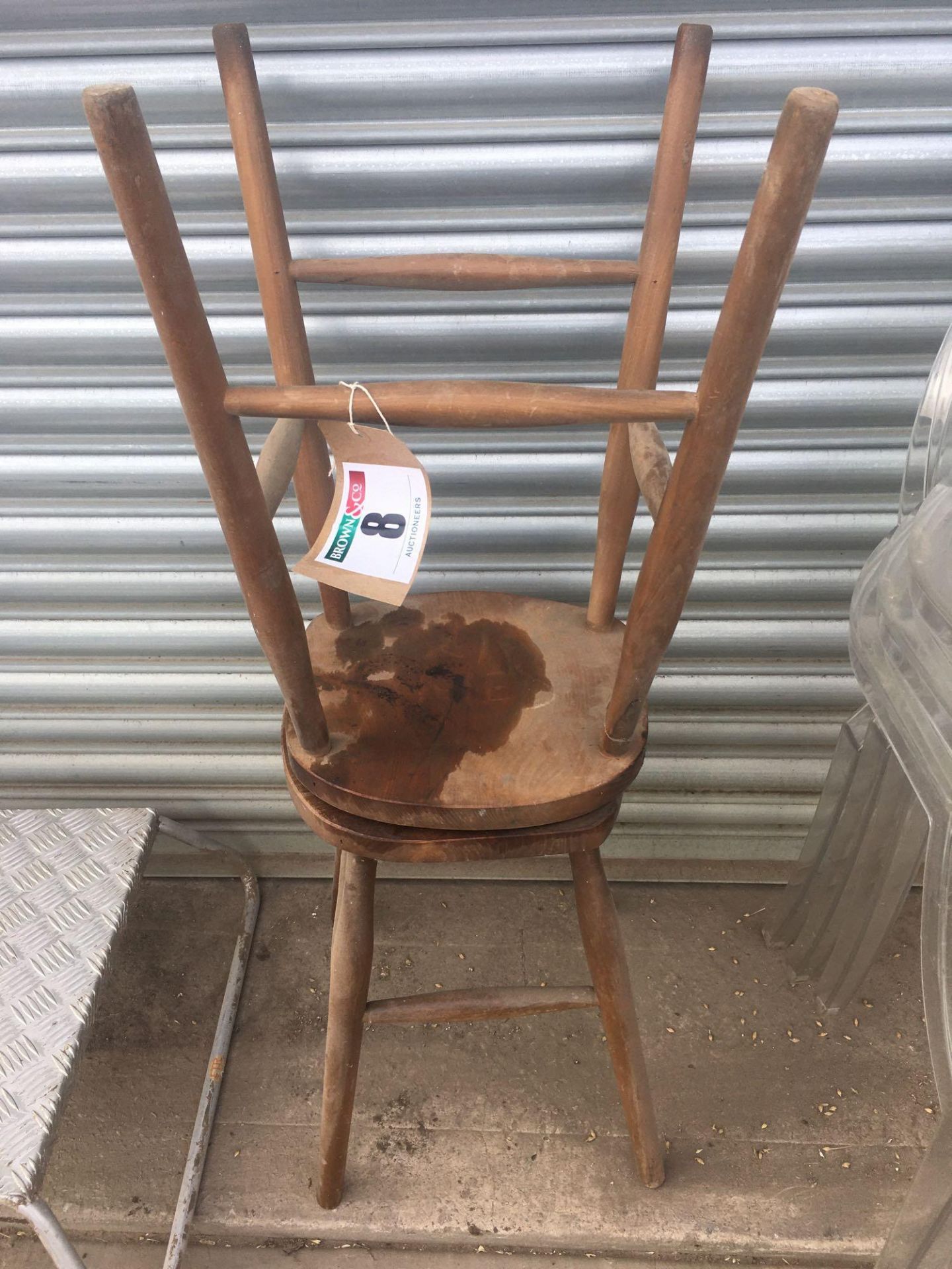 2 wooden stools NO VAT