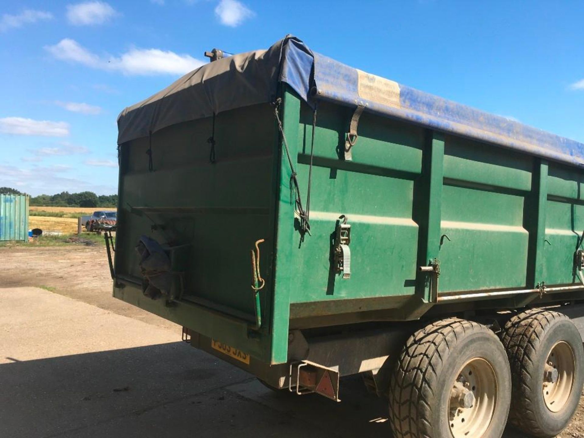 2001 Marston 14t twin axle grain trailer, hydraulic tipping. - Image 6 of 8