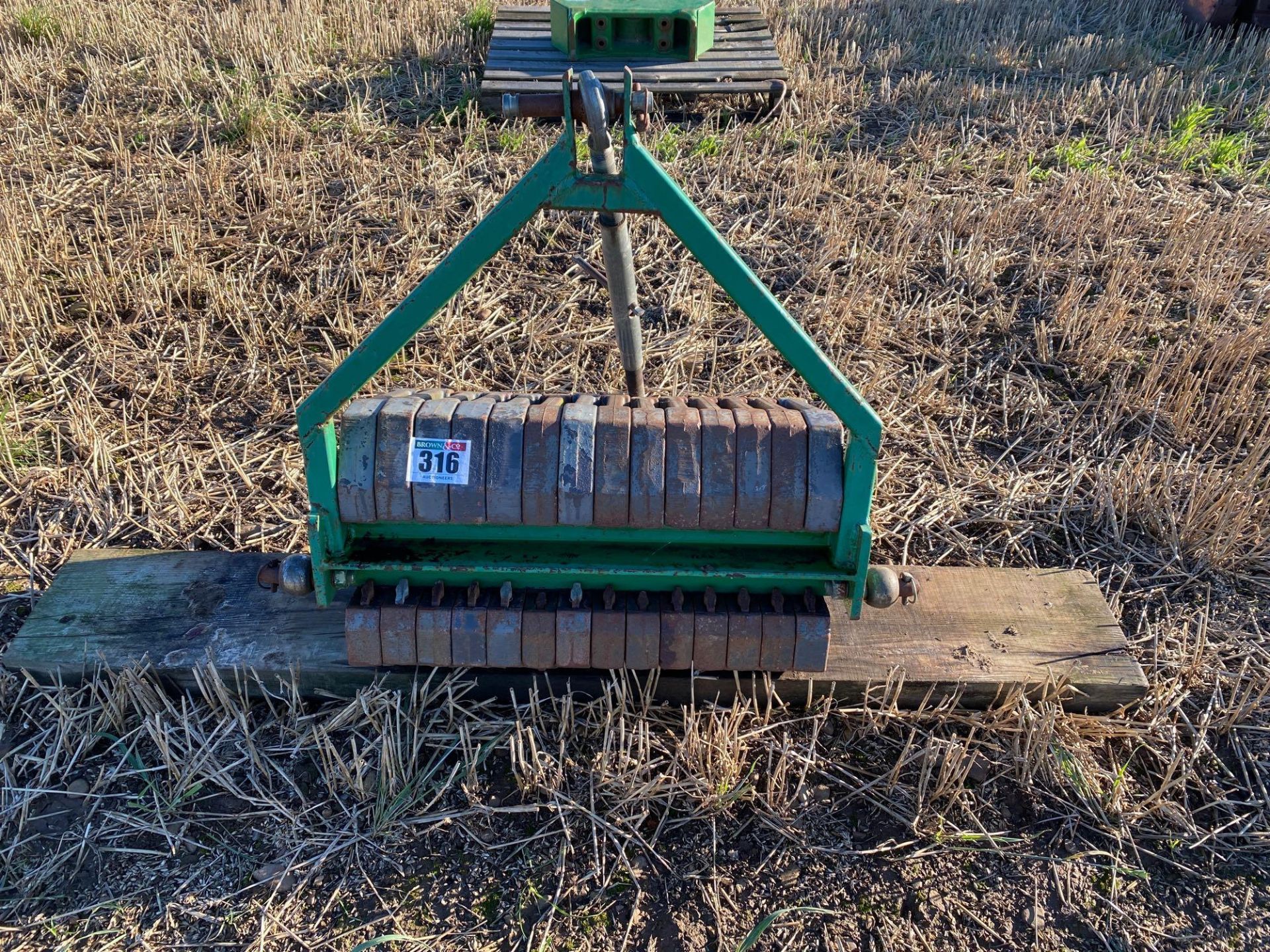 Massey Ferguson front weight and homemade frame c/w 14 x 45kg wafer weights