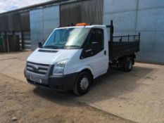 2014 Ford Transit 100 T350 with Brit-Tipp tipping body c/w independently manufactured crane with 0.5