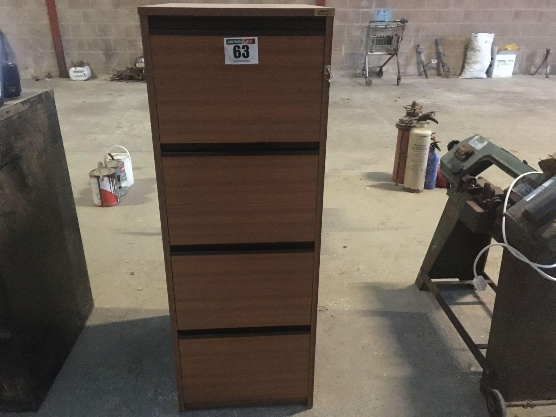 Wooden filing cabinet