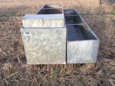 2 x galvanised water troughs