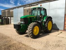 2008 John Deere 7530 tractor with auto quad gear box, 4 spool valves, pick up hitch, air seat, front