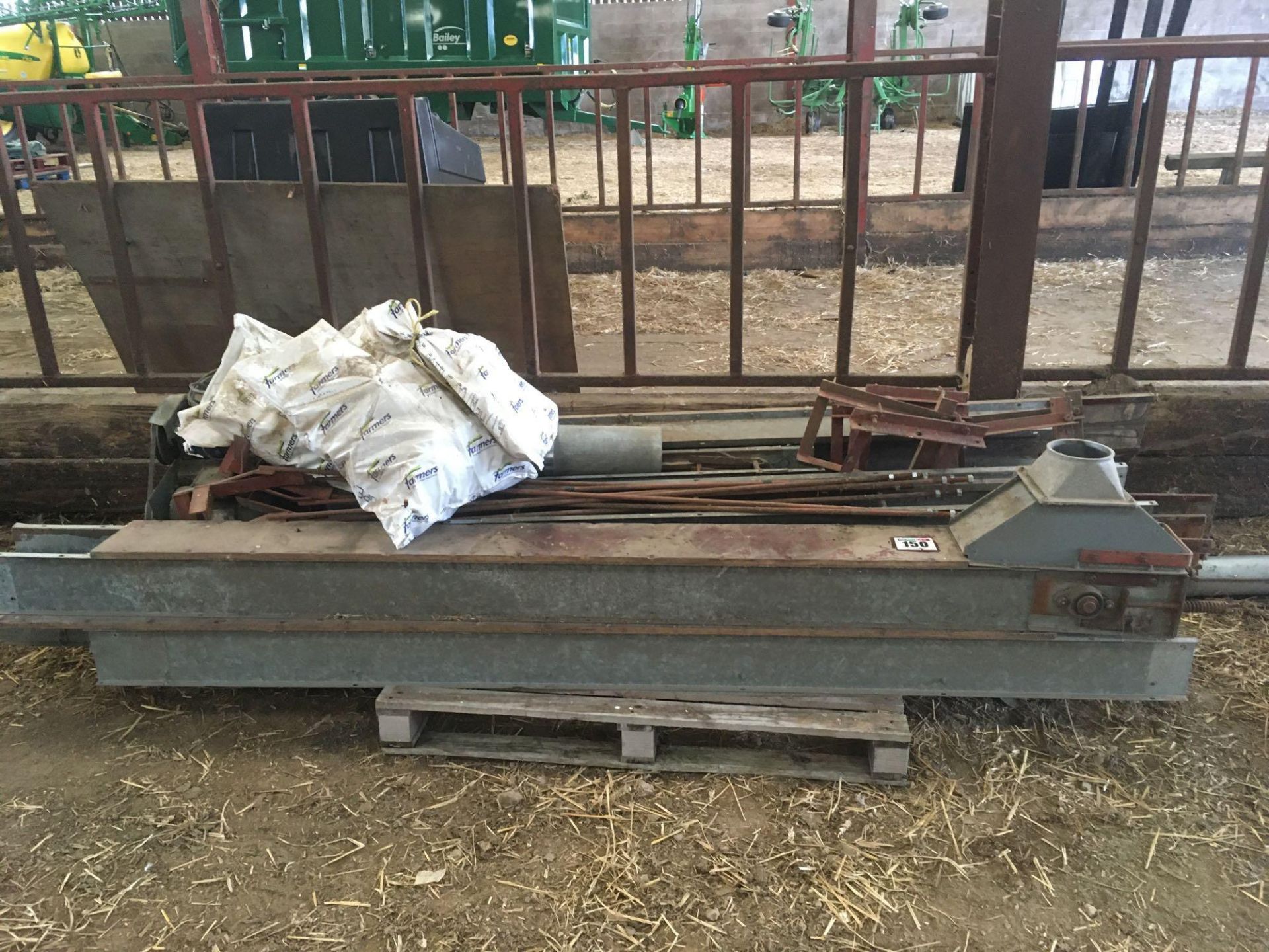 Dismantled elevator on pallet