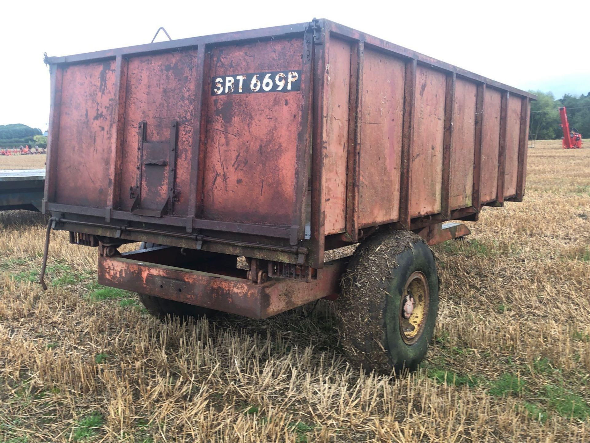 1978 6t homemade single axle trailer. C/w silage sides and back door. - Image 6 of 8