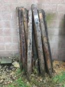 Quantity of wooden fence posts