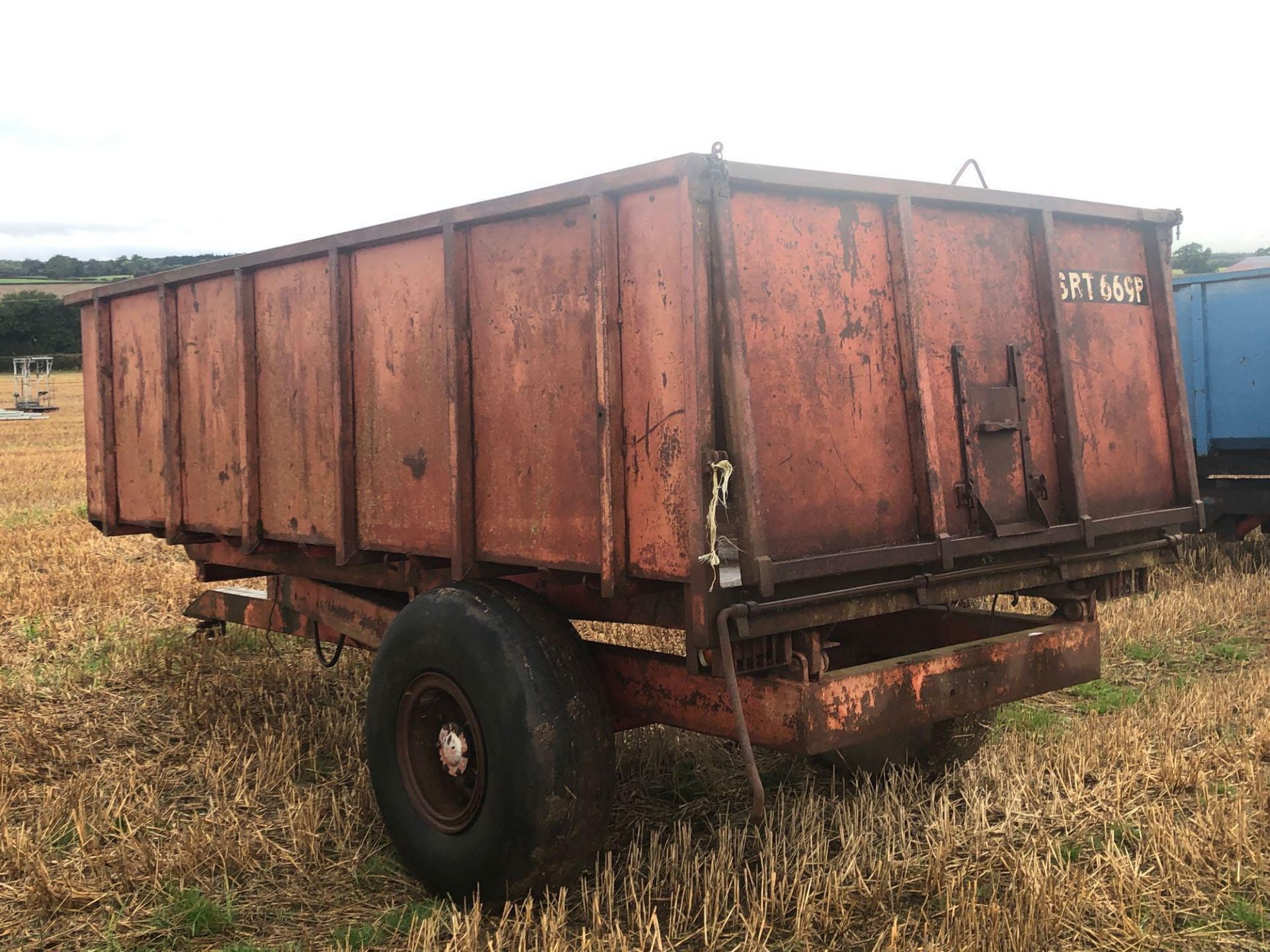 1978 6t homemade single axle trailer. C/w silage sides and back door. - Image 5 of 8