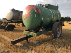 Stainless steel water tank single axle on 13.6R38 wheels and tyres