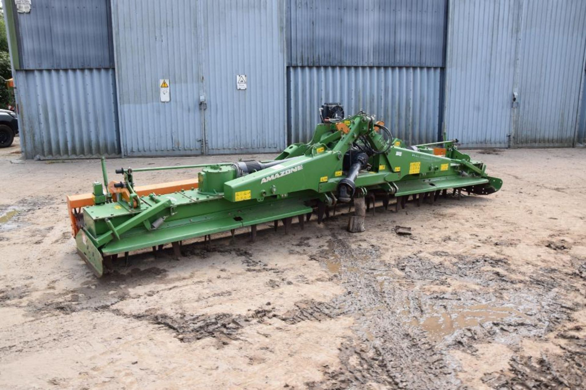 2012 Amazone KG6001-2 6m hydraulic folding power harrow with rear packer. Serial No: KG00060613. Man - Image 9 of 18