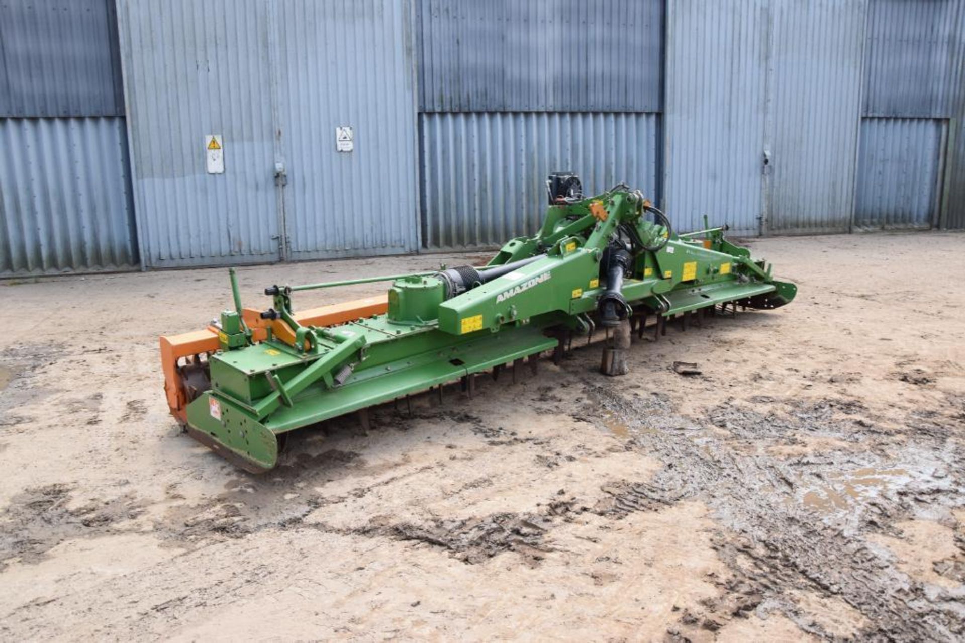 2012 Amazone KG6001-2 6m hydraulic folding power harrow with rear packer. Serial No: KG00060613. Man - Image 5 of 18