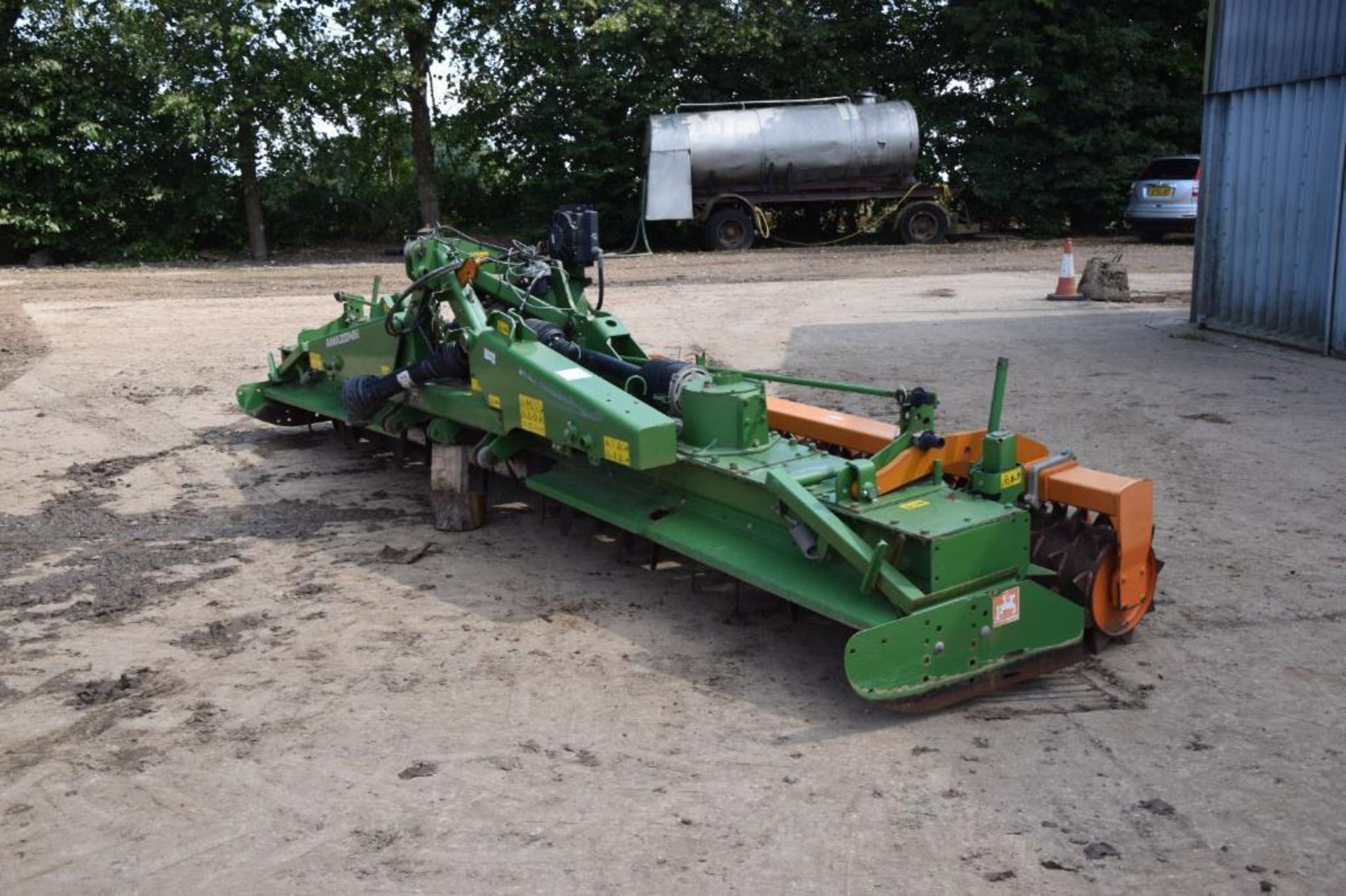 2012 Amazone KG6001-2 6m hydraulic folding power harrow with rear packer. Serial No: KG00060613. Man - Image 15 of 18