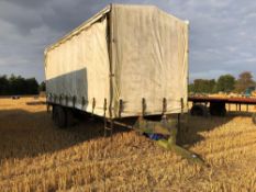 Curtain side trailer20ft single axle with rear steps