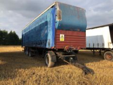 Curtain side trailer, tri-axle, 40ft with front dolly