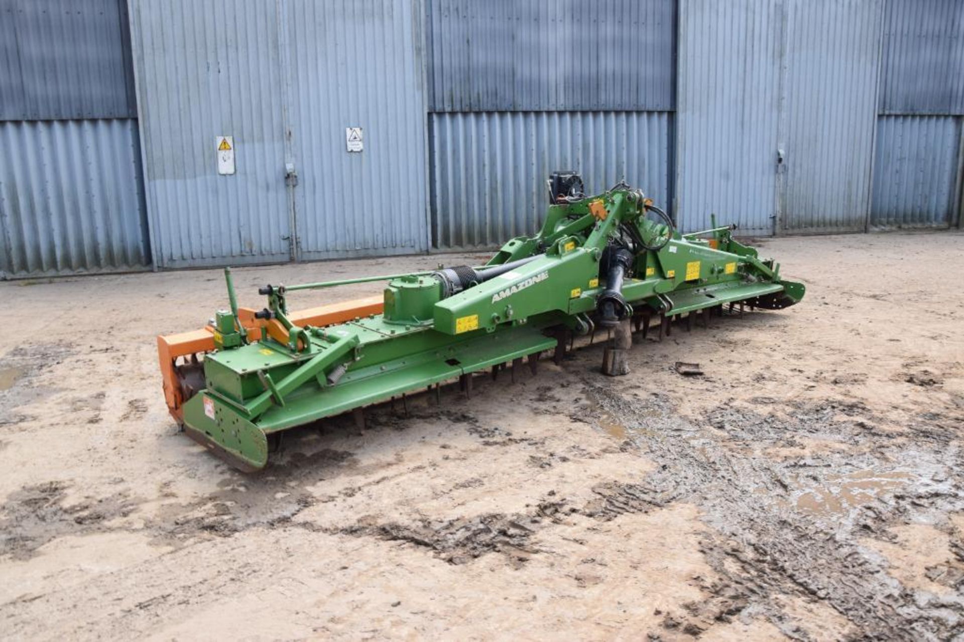 2012 Amazone KG6001-2 6m hydraulic folding power harrow with rear packer. Serial No: KG00060613. Man - Image 7 of 18