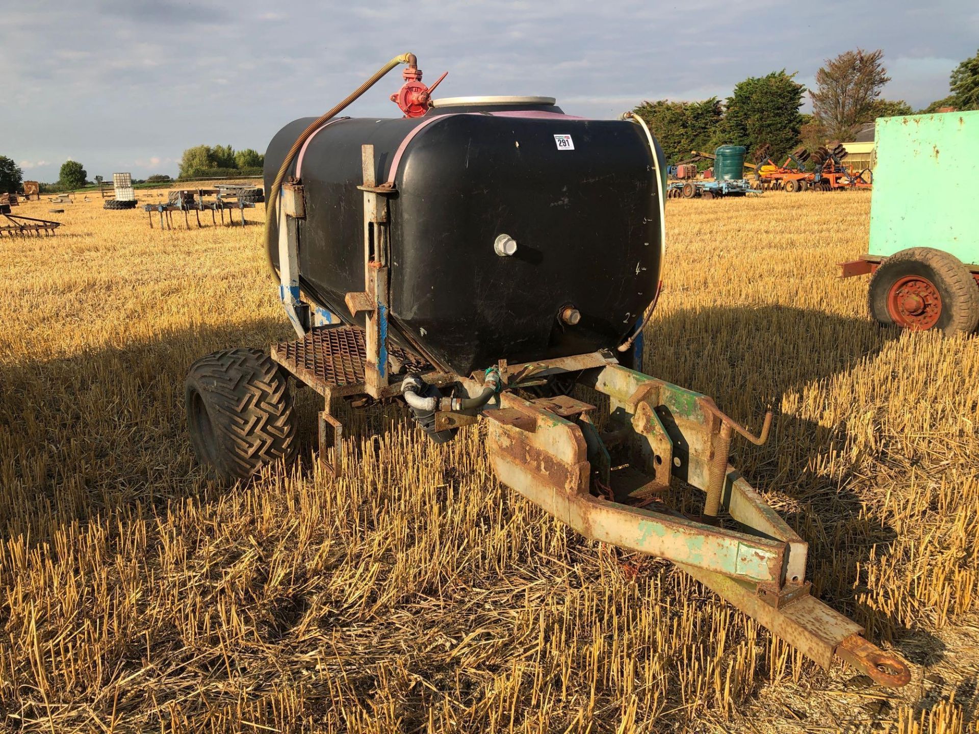 Plastic 1000l fuel bowser single axle with manual pump