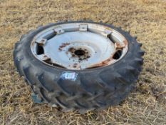 Pair 9.5R44 row crop wheels and tyres