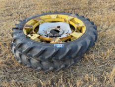 Pair 11.2R48 row crop wheels and tyres