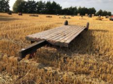 Low loader single axle 5.3m trailer with wooden floor