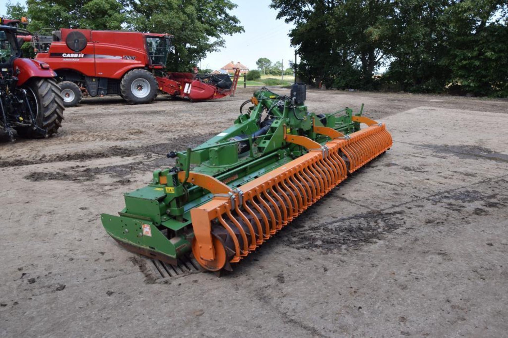 2012 Amazone KG6001-2 6m hydraulic folding power harrow with rear packer. Serial No: KG00060613. Man - Image 14 of 18